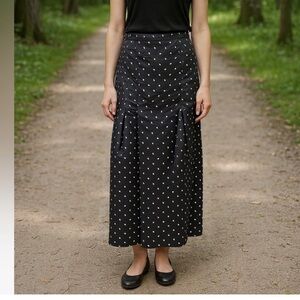 Vintage Jones New York Polka-dot Maxi Skirt